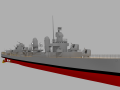 USS Fletcher DD-445 Destroyer 3D Model