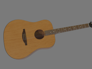 acoustic guitar 3D 모델