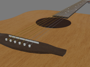 acoustic guitar 3D Model