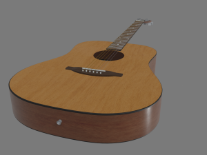 acoustic guitar 3D Model
