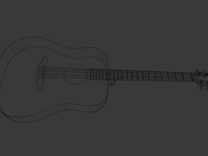 acoustic guitar 3D Model