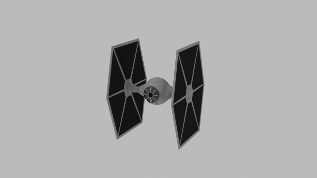 tie fighter 3D 模型 .c4d .max .obj .3ds .fbx .stl .blend 