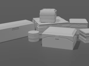 bilim kurgu kasaları paketi 3D Model