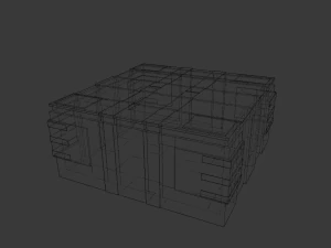 pack of sci-fi crates 3D Model