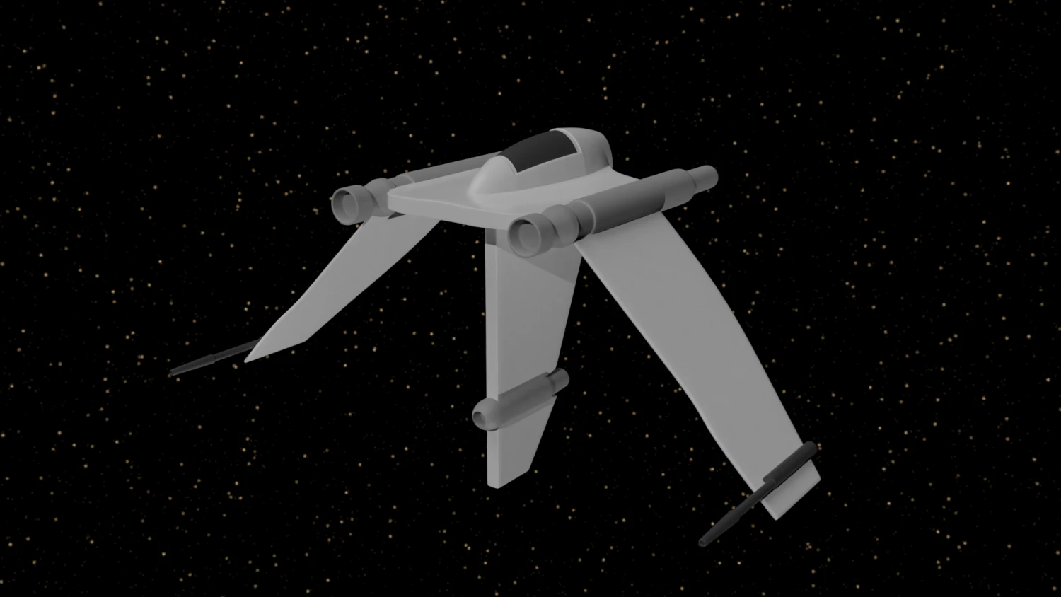 star wars - v-19 star fighter 3D Model .c4d .max .obj .3ds .fbx .stl .blend 
