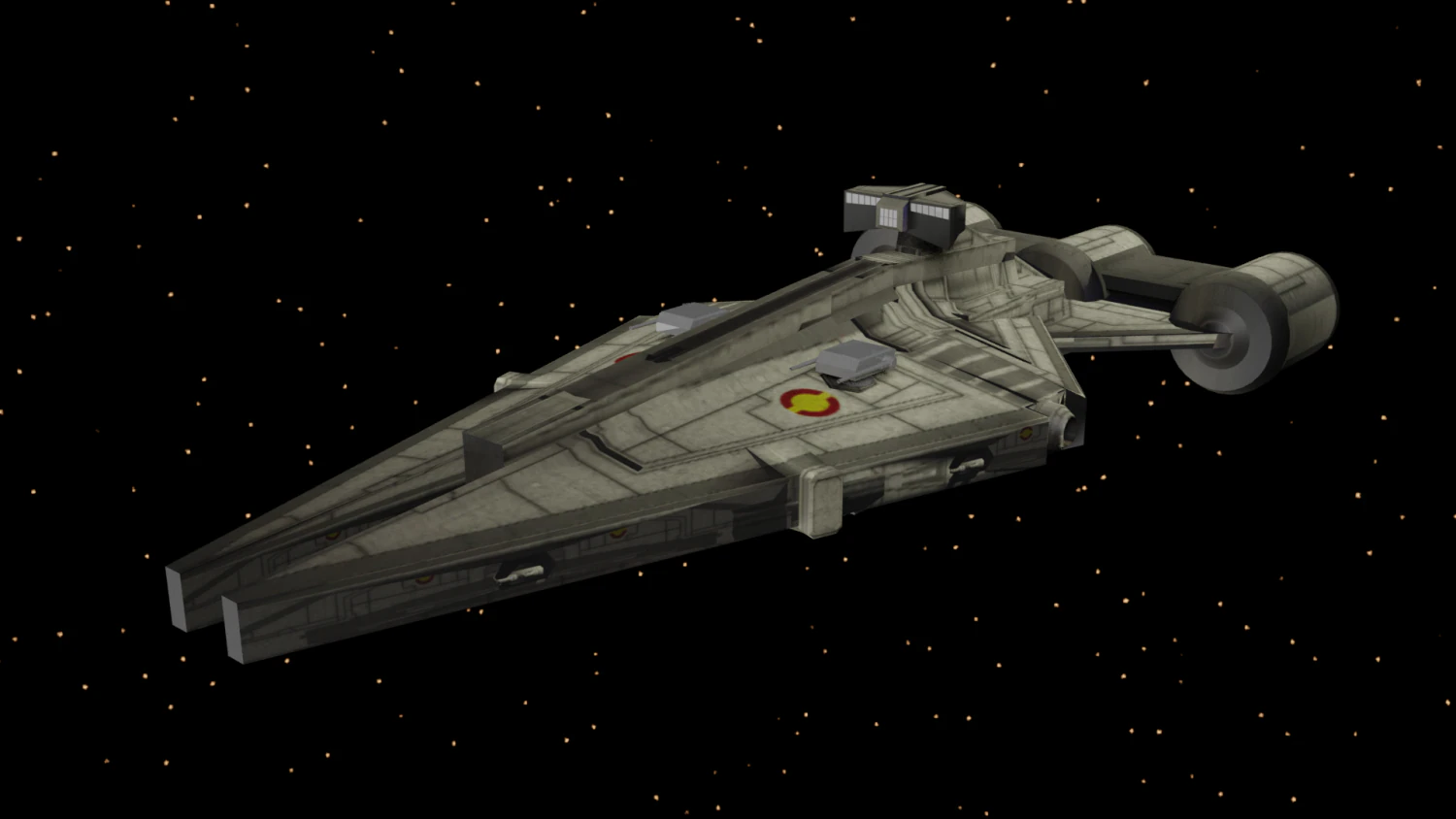 star wars - crucero ligero rep&uacute;blica Modelo 3D .c4d .max .obj .3ds .fbx .stl .blend 