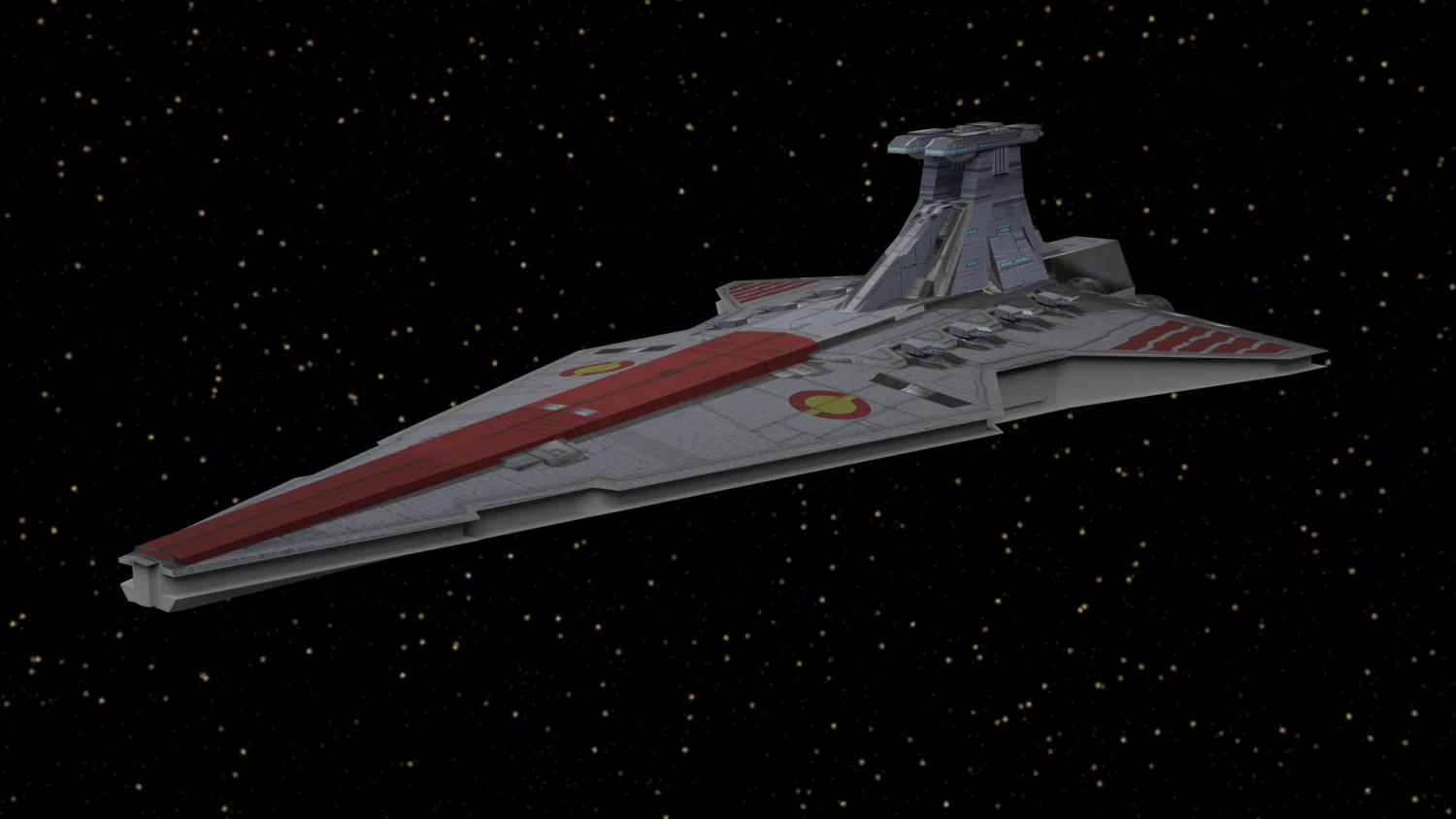 star wars - venator cruiser 3D Model .c4d .max .obj .3ds .fbx .stl .blend 
