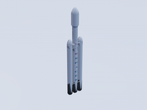 falcon heavy rocket 3D 모델