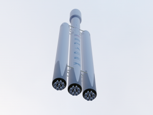 falcon heavy rocket 3D 모델