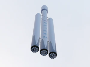 falcon heavy rocket 3D Model