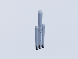 falcon heavy rocket 3D 모델