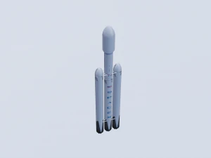 falcon heavy rocket 3D Model