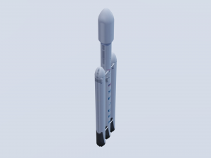falcon heavy rocket 3D 모델