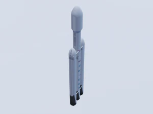 falcon heavy rocket 3D Model