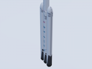 falcon heavy rocket 3D 모델