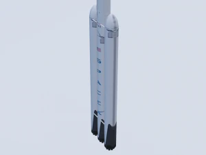 falcon heavy rocket 3D Model