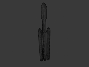 falcon heavy rocket 3D 모델