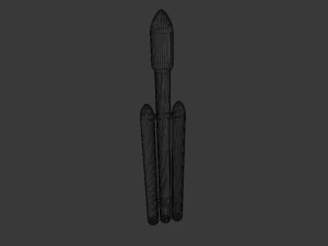 falcon heavy rocket 3D Model