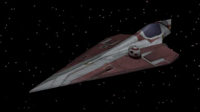 star wars - delta 7 jedi fighter 3D Model .c4d .max .obj .3ds .fbx .stl .blend 