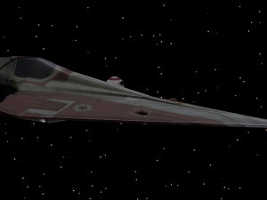 star wars - delta 7 jedi fighter 3D Model