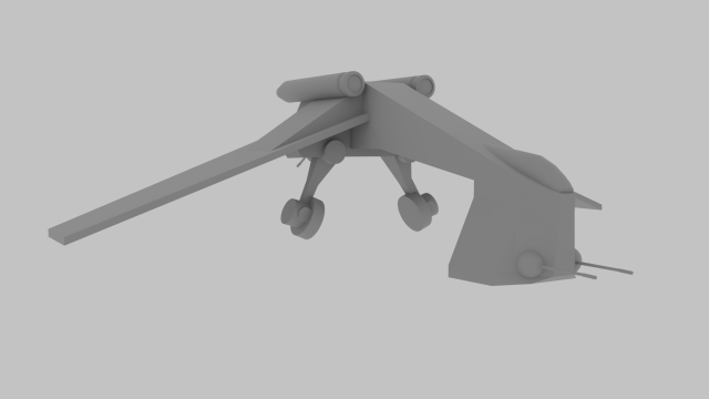 star wars - low altitude assault transport carrier Model 3D .c4d .max .obj .3ds .fbx .stl .blend 