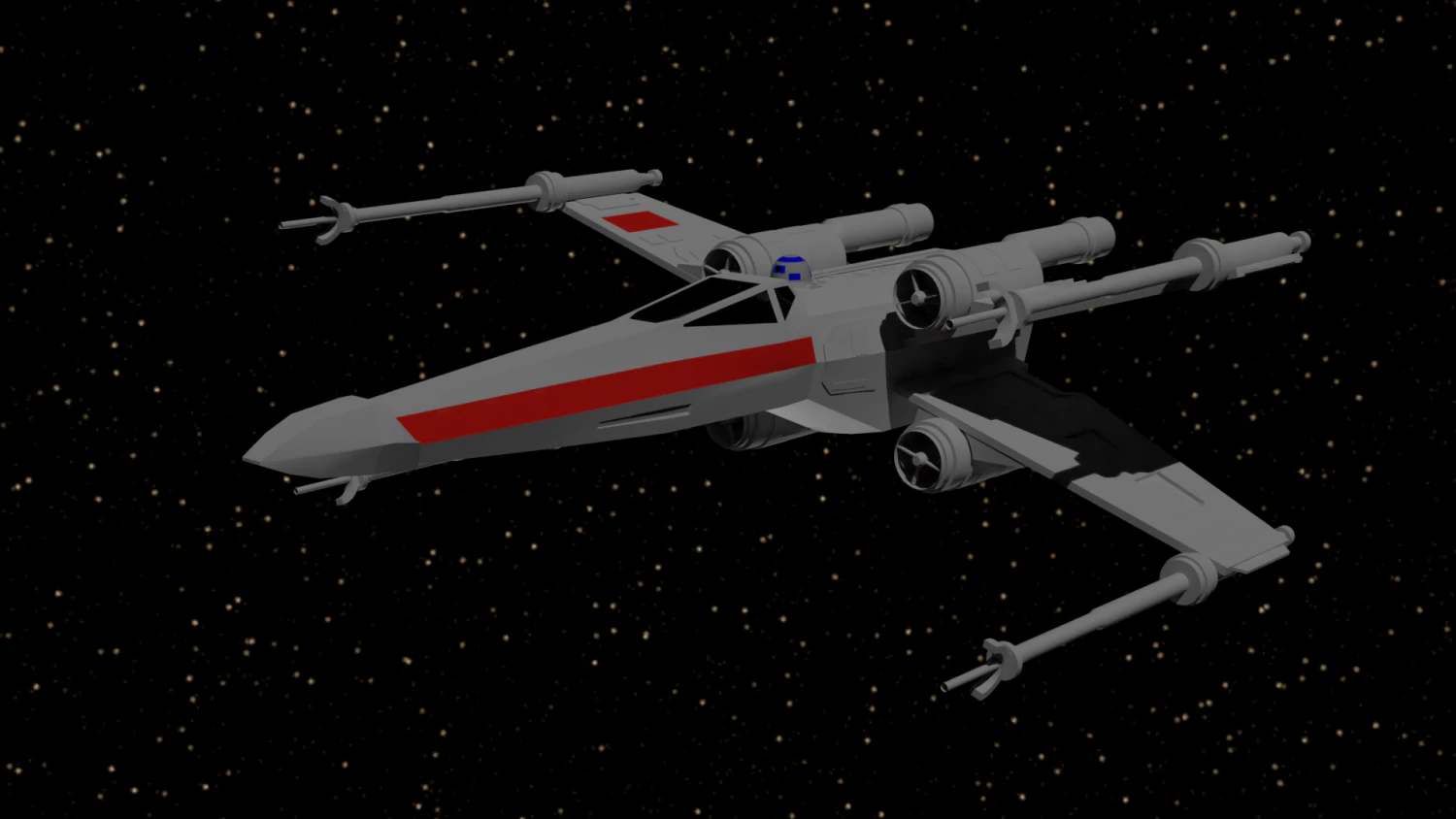 star wars - x wing 3D Model .c4d .max .obj .3ds .fbx .stl .blend 