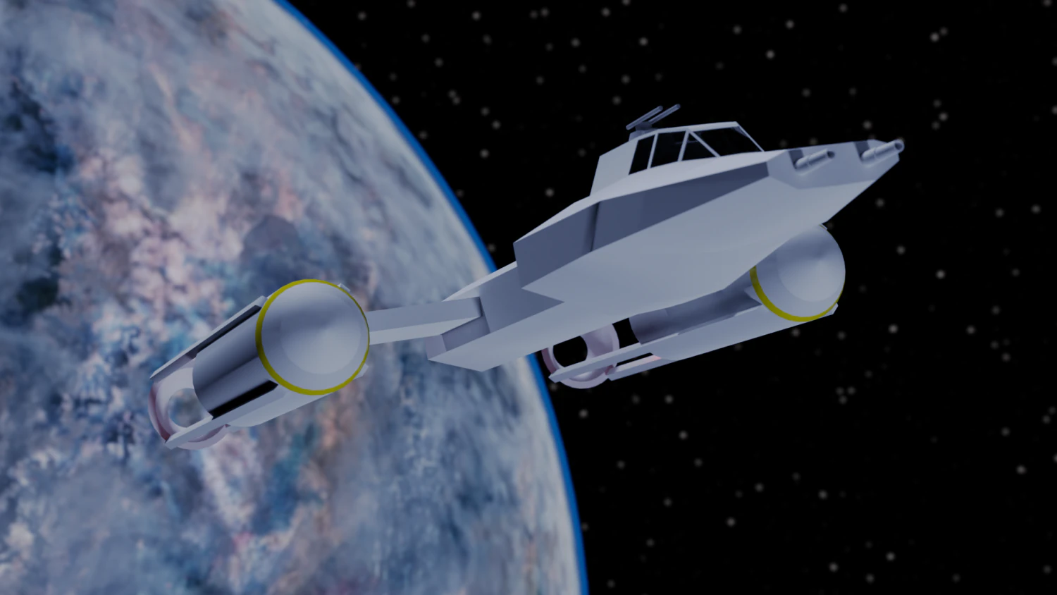 star wars - y-wing rebel bomber 3D Model .c4d .max .obj .3ds .fbx .stl .blend 