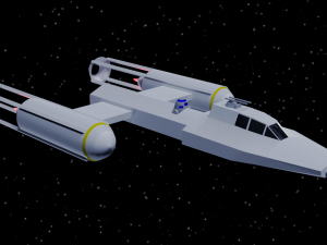 star wars - y-wing rebel bomber Model 3D