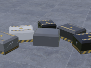 sci fi crates v1 3D 모델