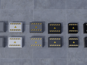 sci fi crates v1 Model 3D
