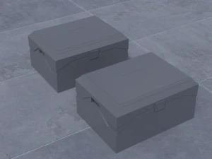 sci fi crates v1 3D Model