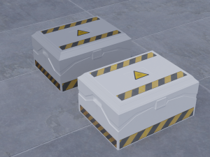 sci fi crates v1 Model 3D