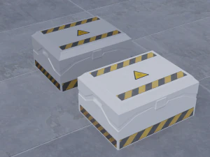 sci fi crates v1 3D Model