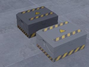 sci fi crates v1 Model 3D