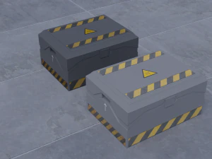 sci fi crates v1 3D Model