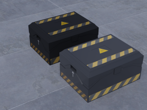 sci fi crates v1 Model 3D