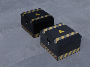 sci fi crates v1 3D Model