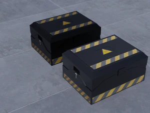 sci fi crates v1 3D Model