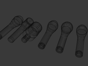 a mic set of 6 microphones Model 3D