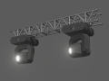 stage lights with truss beam 3D Models