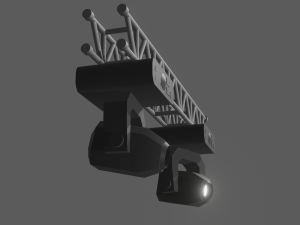 stage lights with truss beam Model 3D