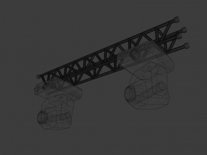 stage lights with truss beam Model 3D
