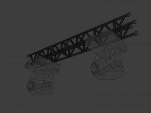 stage lights with truss beam 3D Model