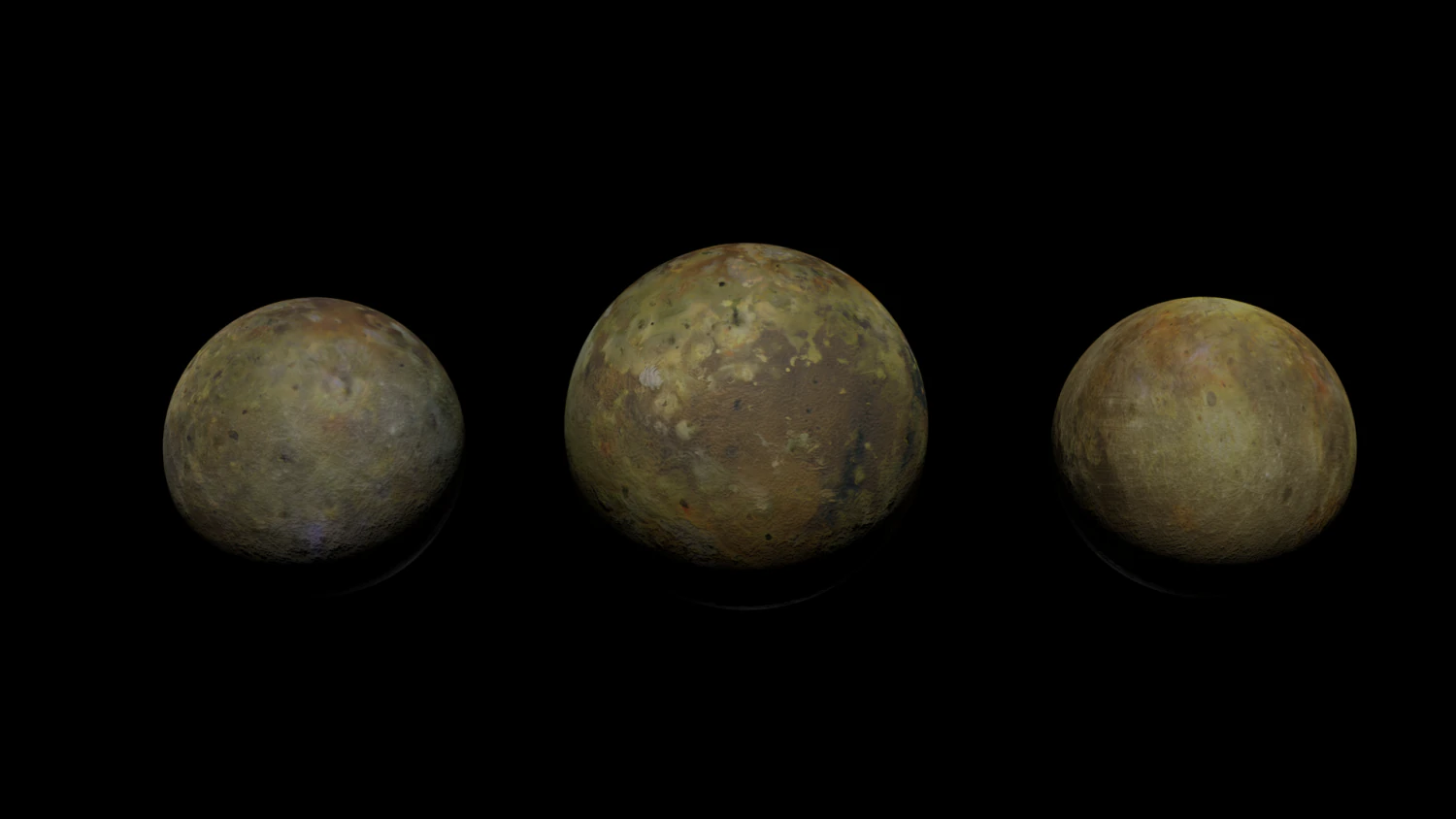 moon pack 3 - desert moons 3D Model .c4d .max .obj .3ds .fbx .stl .blend
