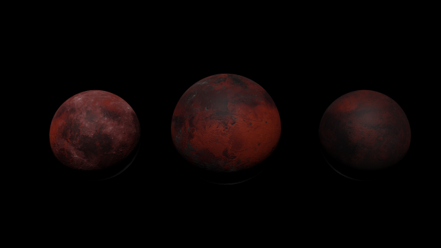 moon pack 4 - lava moons 3D 模型 .c4d .max .obj .3ds .fbx .stl .blend