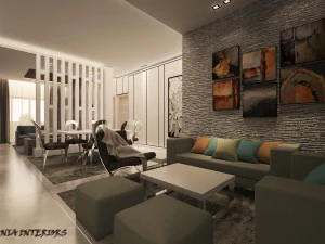 living dinning room 3D Model