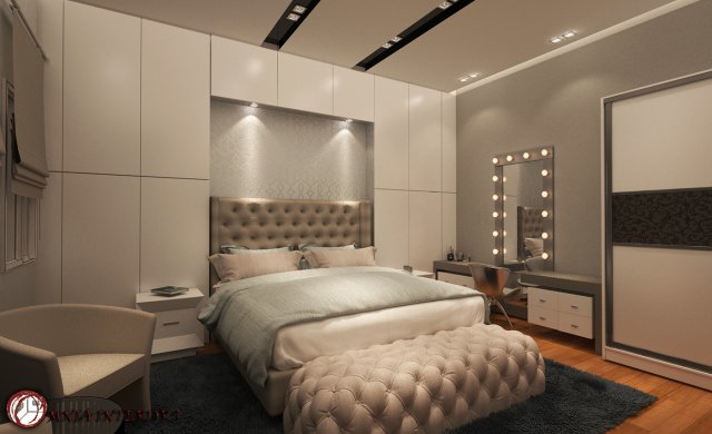contemp master bedroom 3D Модель .c4d .max .obj .3ds .fbx .stl .blend 