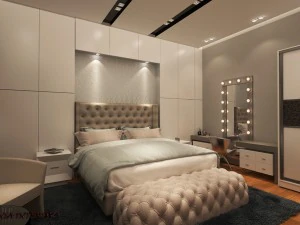 현대적인 마스터 침실 3D 모델