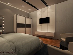 contemp master bedroom 3D Model
