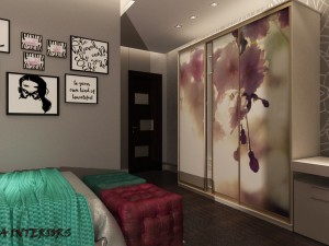 modern girls bedroom Modello 3D